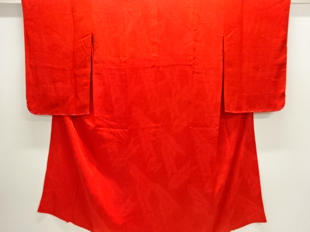 JAPANESE KIMONO / ANTIQUE JUBAN / SILK / MON KINSHA / WOVEN ARROW FEATHERS